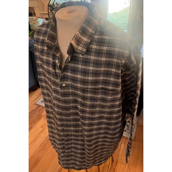 FOUNDRY SUPPLY CO. LONG SLEEVE BLUE GRAY PLAID BUTTON UP MENS SIZE 3X - Picture 6 of 8